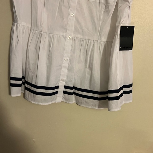 Sleeveless nautical shirt with cute stripe detail - Picture 3 of 5